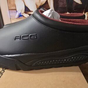 Nike ACG Rufus Men's Size 10.5 Black Leather Slip On Shoes HV4087 001 NEW